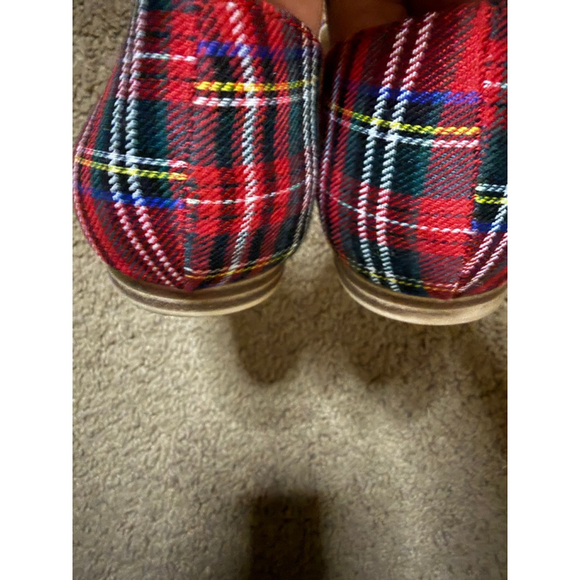 Women's Isaac Mizrahi Red Amaya d'Orsay Plaid Flats Size 7.5 - Picture 5 of 6